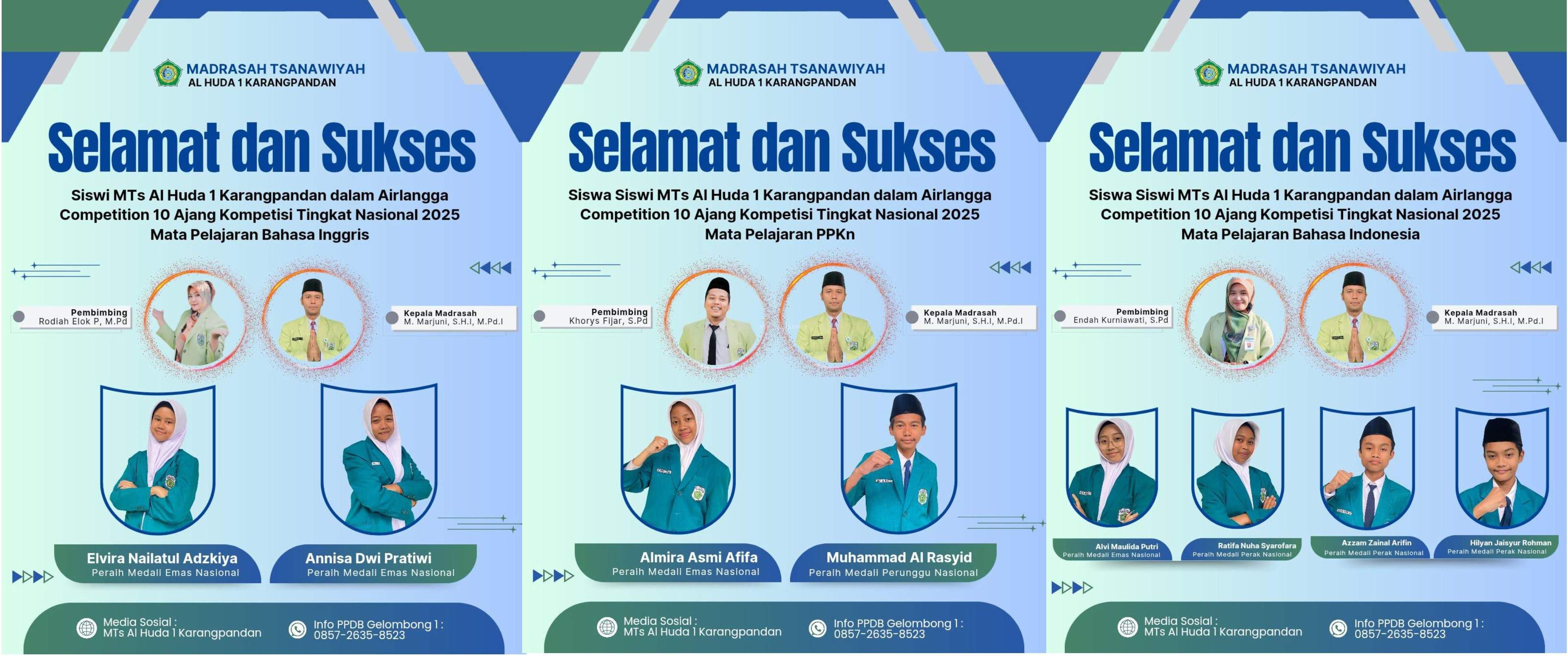 Siswa MTs Al Huda 1 Karangpandan Raih Prestasi Gemilang di Ajang Airlangga Competition 10 Tingkat Nasional